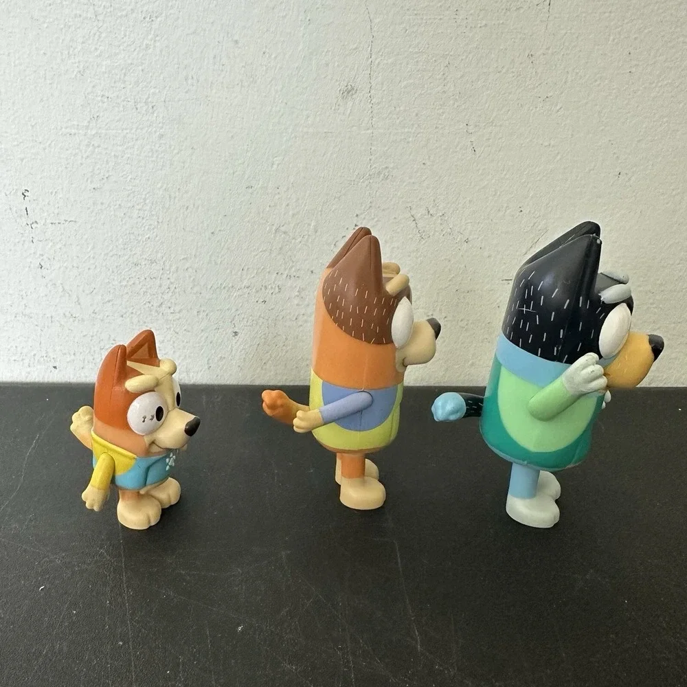 Bluey & friends Bingo & Bandit Action Figures 3.25